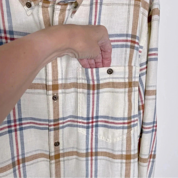 Men Toad & Co Airsmyth Long Sleeve Lightweight Flannel Shirt sustainable comfy - Picture 3 of 12